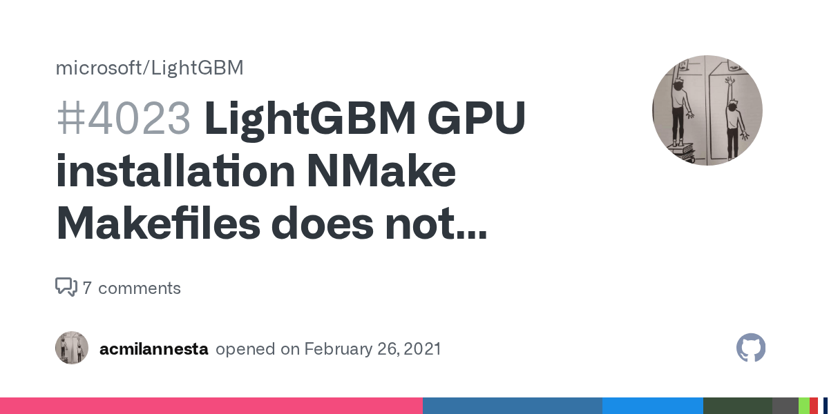 LightGBM GPU installation NMake Makefiles does not support platform