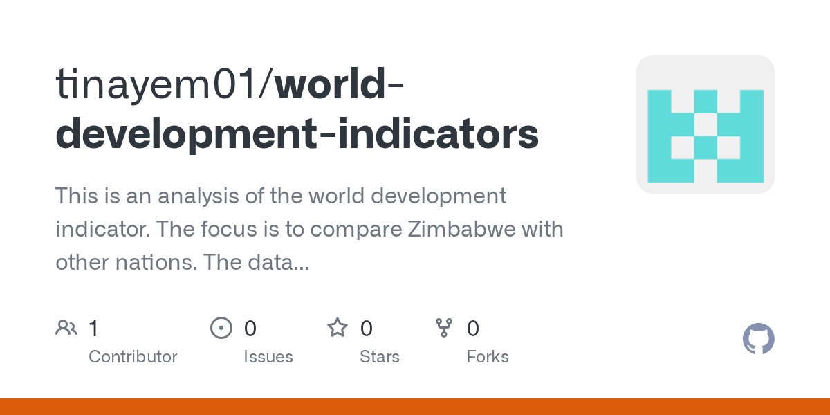 GitHub tinayem01/worlddevelopmentindicators This is an analysis of the world development
