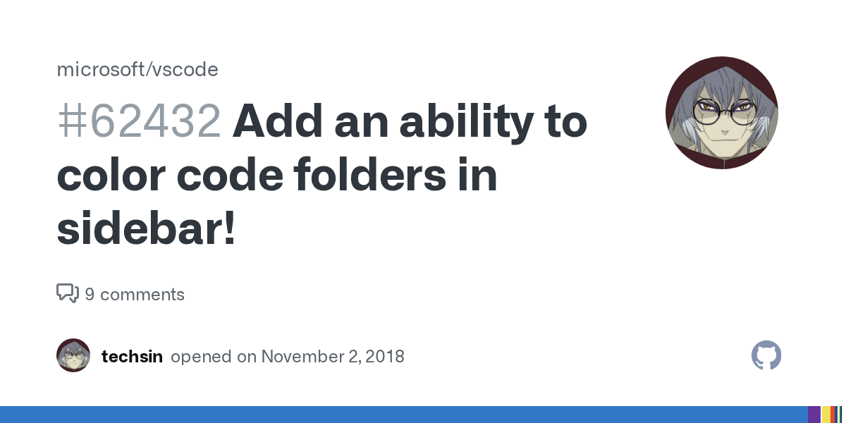 Add an ability to color code folders in sidebar! · Issue 62432