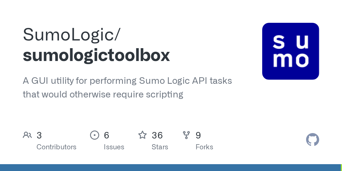 GitHub SumoLogic/sumologictoolbox A GUI utility for performing Sumo