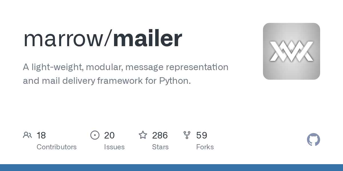 GitHub marrow/mailer A lightweight, modular, message representation