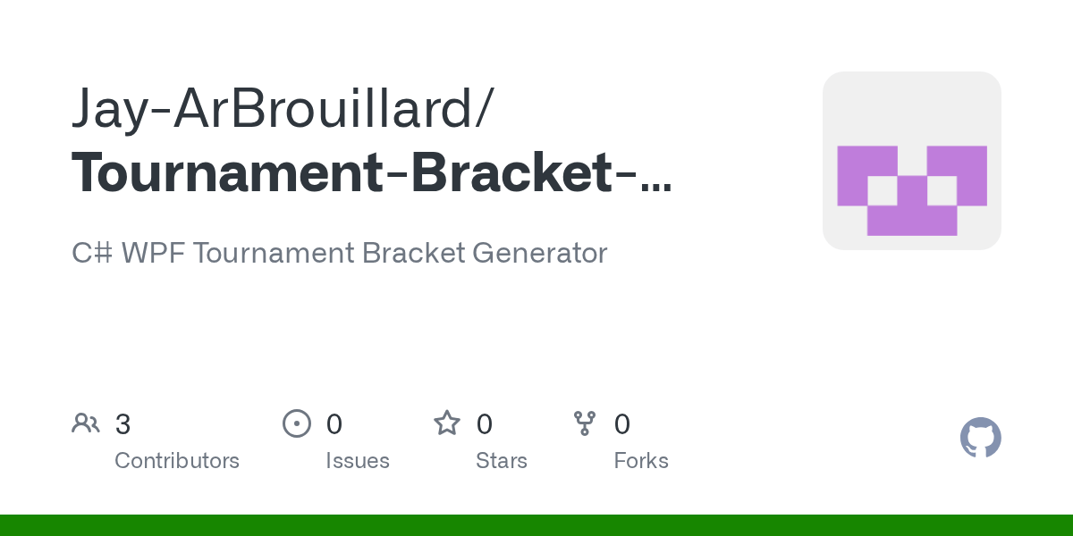 GitHub JayArBrouillard/TournamentBracketGenerator C WPF