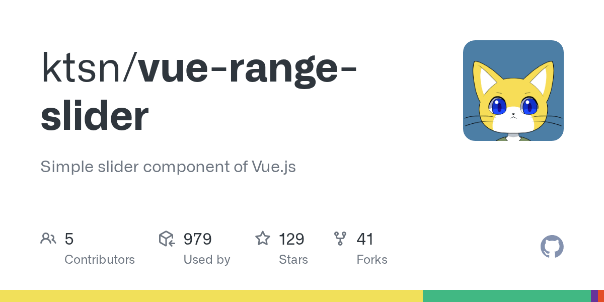 GitHub ktsn/vuerangeslider Simple slider component of Vue.js