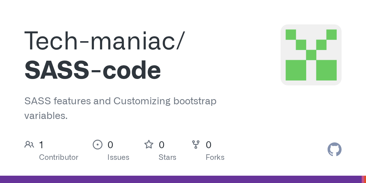 GitHub Techmaniac/SASScode SASS features and Customizing bootstrap