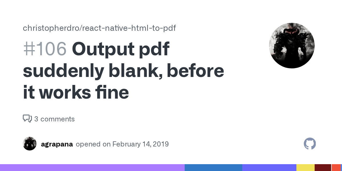 Output pdf suddenly blank, before it works fine · Issue 106