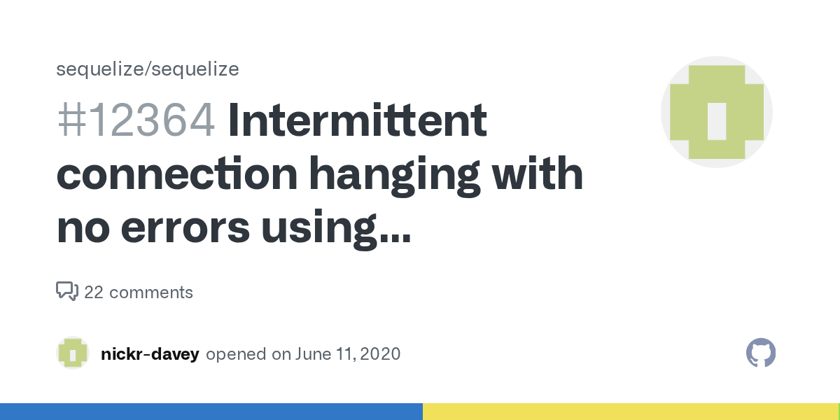 Intermittent connection hanging with no errors using .authenticate
