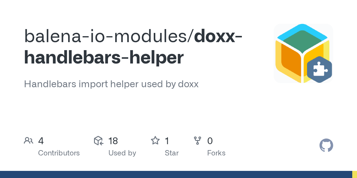 GitHub balenaiomodules/doxxhandlebarshelper Handlebars import
