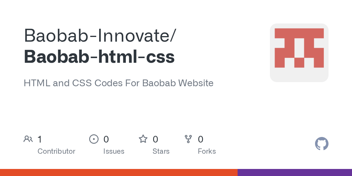 GitHub BaobabInnovate/Baobabhtmlcss HTML and CSS Codes For Baobab