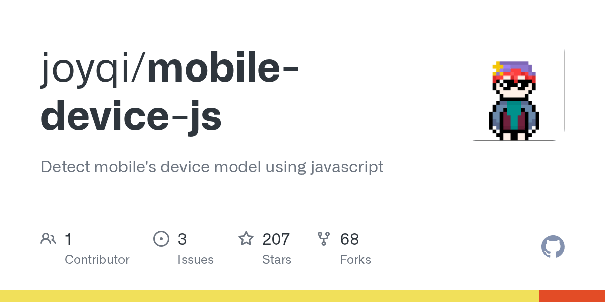 GitHub joyqi/mobiledevicejs Detect mobile's device model using