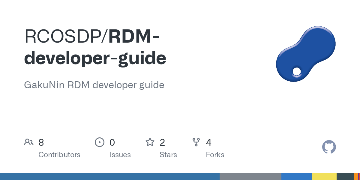 GitHub RCOSDP/RDMdeveloperguide GakuNin RDM developer guide