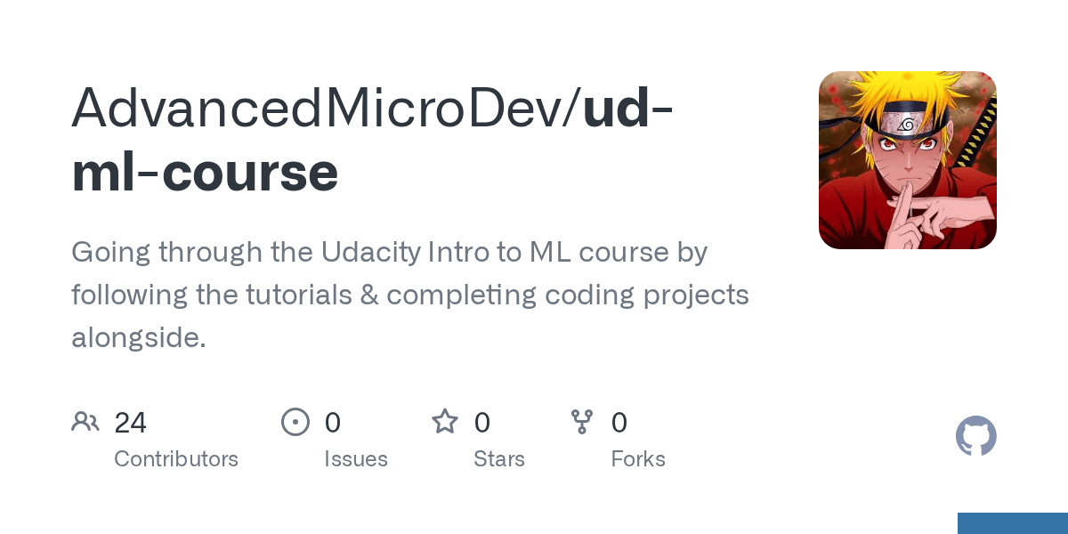 GitHub AdvancedMicroDev/udmlcourse Going through the Udacity Intro(06)