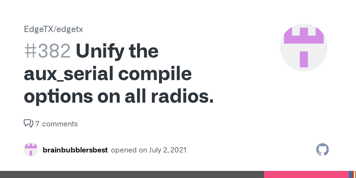 Unify the aux_serial compile options on all radios. · Issue 382