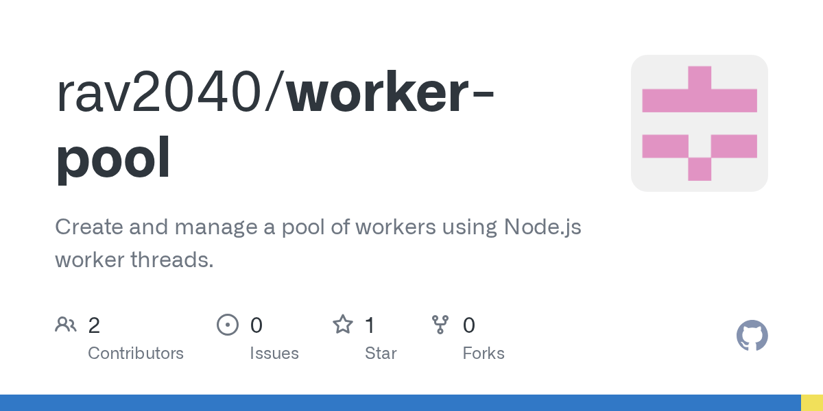 GitHub rav2040/workerpool Create and manage a pool of workers using