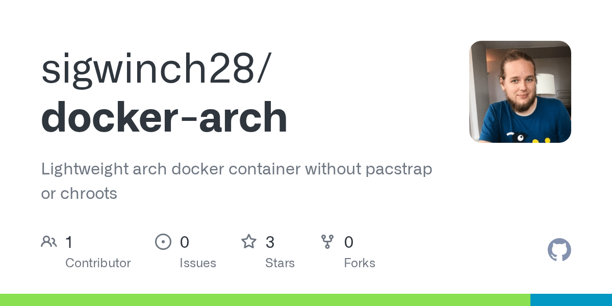 GitHub sigwinch28/dockerarch Lightweight arch docker container
