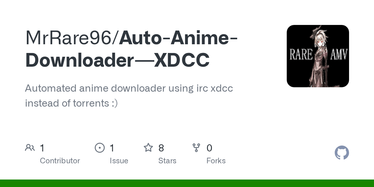 GitHub MrRare96/AutoAnimeDownloaderXDCC Automated anime