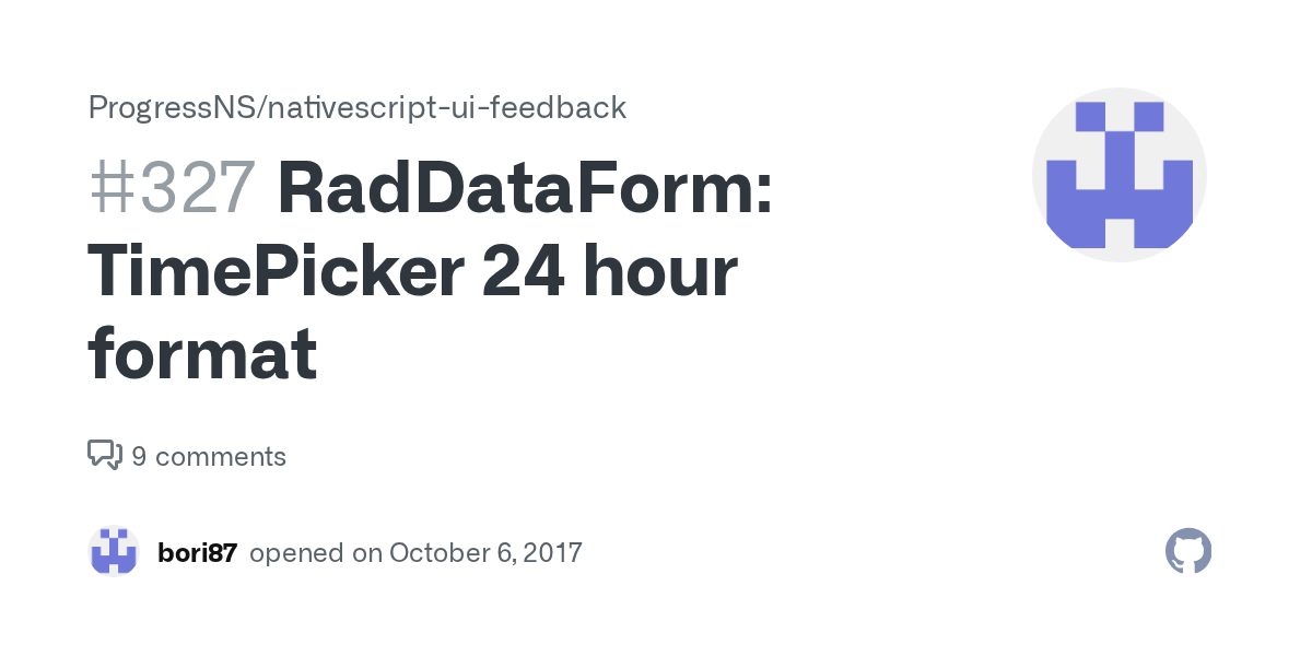 RadDataForm TimePicker 24 hour format · Issue 327 · ProgressNS