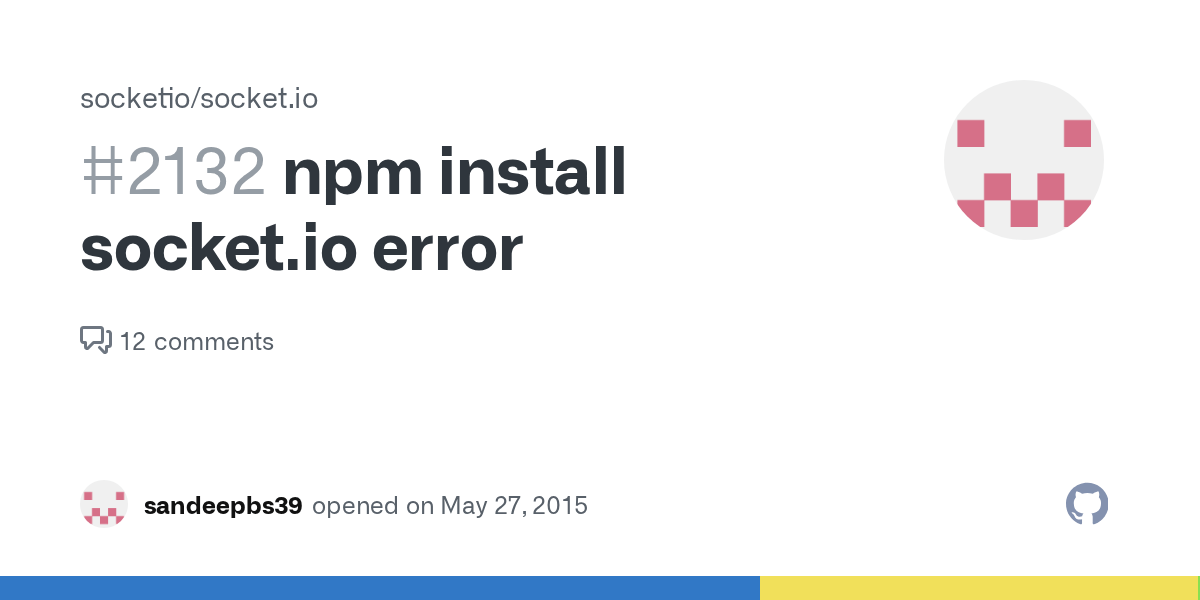 npm install socket.io error · Issue 2132 · socketio/socket.io · GitHub