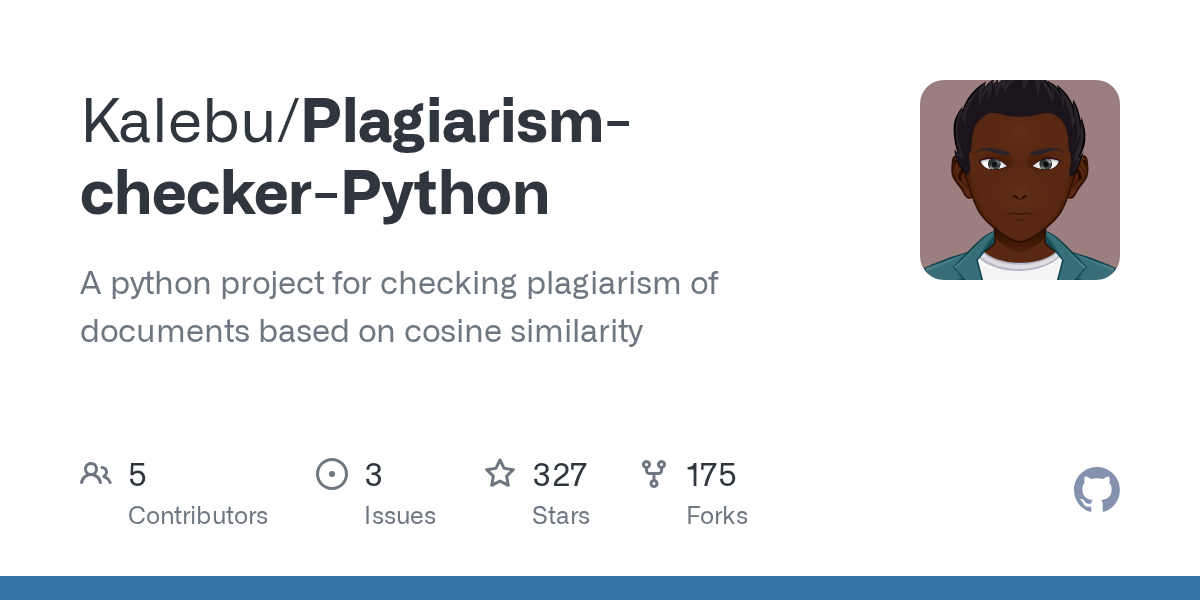 PlagiarismcheckerPython/README.md at master · Kalebu/Plagiarism