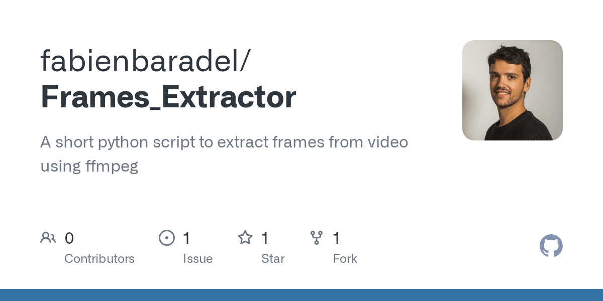 GitHub fabienbaradel/Frames_Extractor A short python script to