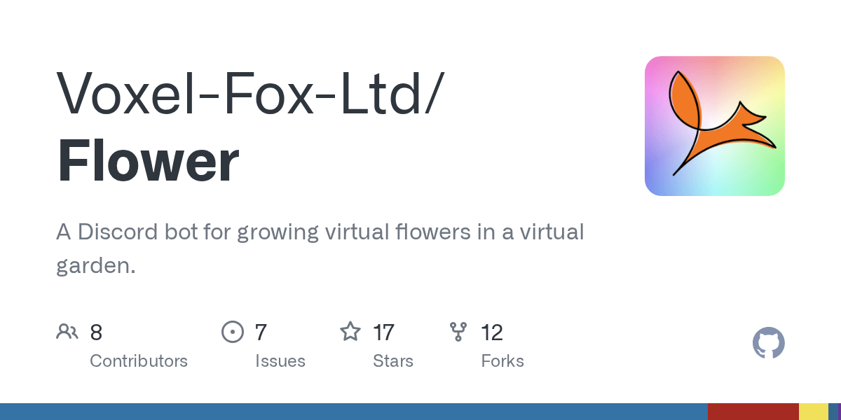 GitHub VoxelFoxLtd/Flower A Discord bot for growing virtual