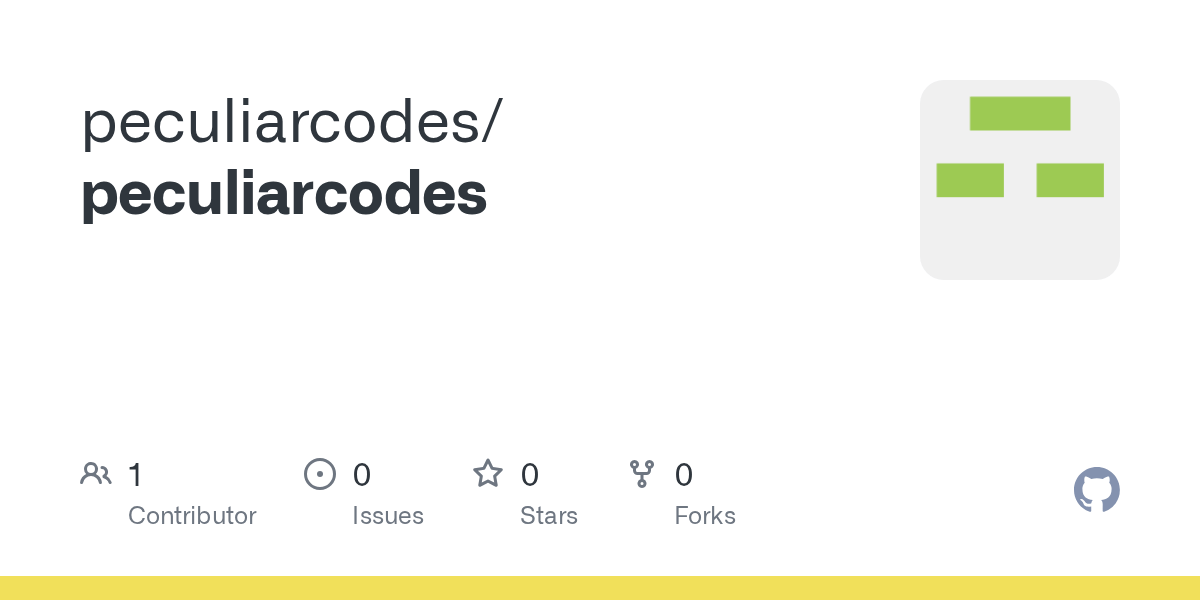 GitHub peculiarcodes/peculiarcodes