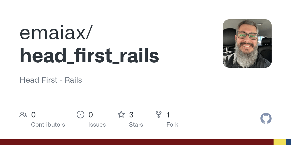 GitHub emaiax/head_first_rails Head First Rails