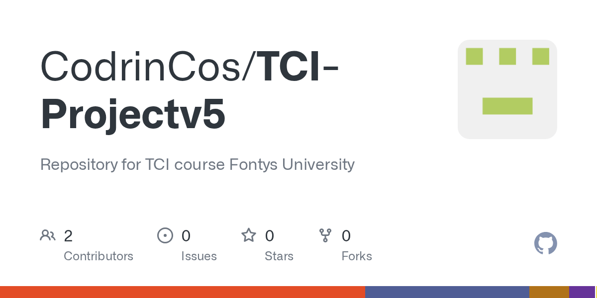 GitHub CodrinCos/TCIProjectv5 Repository for TCI course Fontys