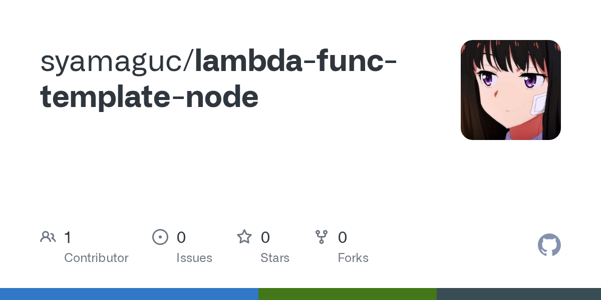 GitHub syamaguc/lambdafunctemplatenode