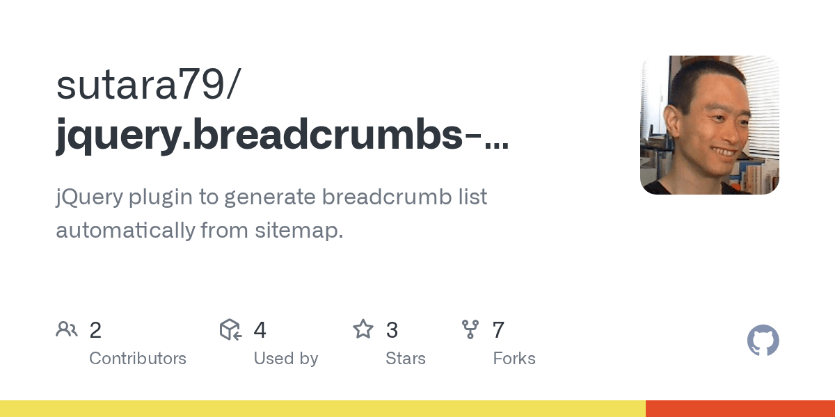 GitHub sutara79/jquery.breadcrumbsgenerator jQuery plugin to