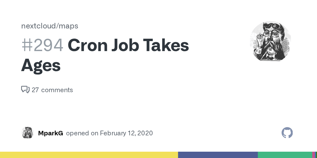 Cron Job Takes Ages · Issue 294 · nextcloud/maps · GitHub