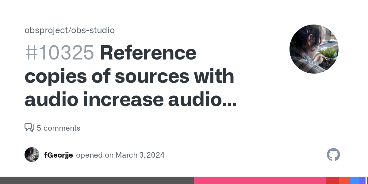 Reference copies of sources with audio increase audio volume · Issue
