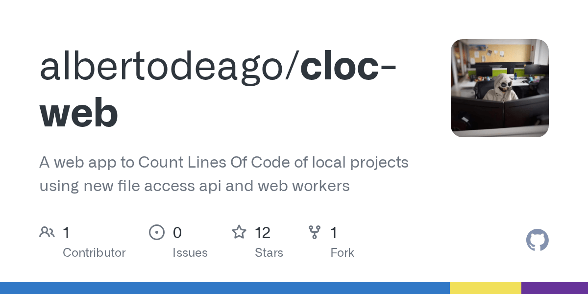 GitHub albertodeago/clocweb A web app to Count Lines Of Code of