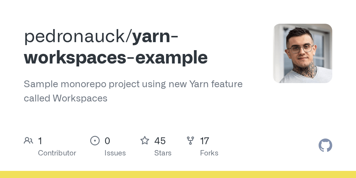 yarnworkspacesexample/packages/a/package.json at master · pedronauck/yarnworkspacesexample