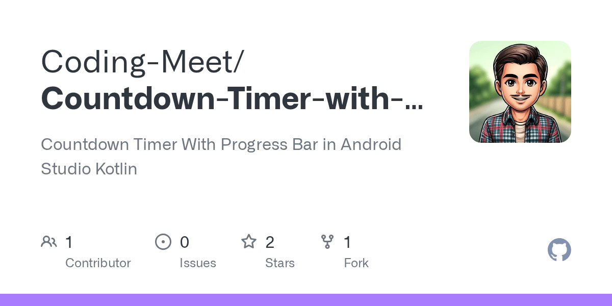 GitHub CodingMeet/CountdownTimerwithLinearandCircularProgress