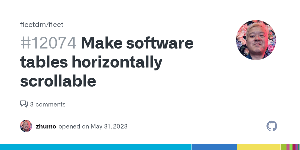 Make software tables horizontally scrollable · Issue 12074 · fleetdm