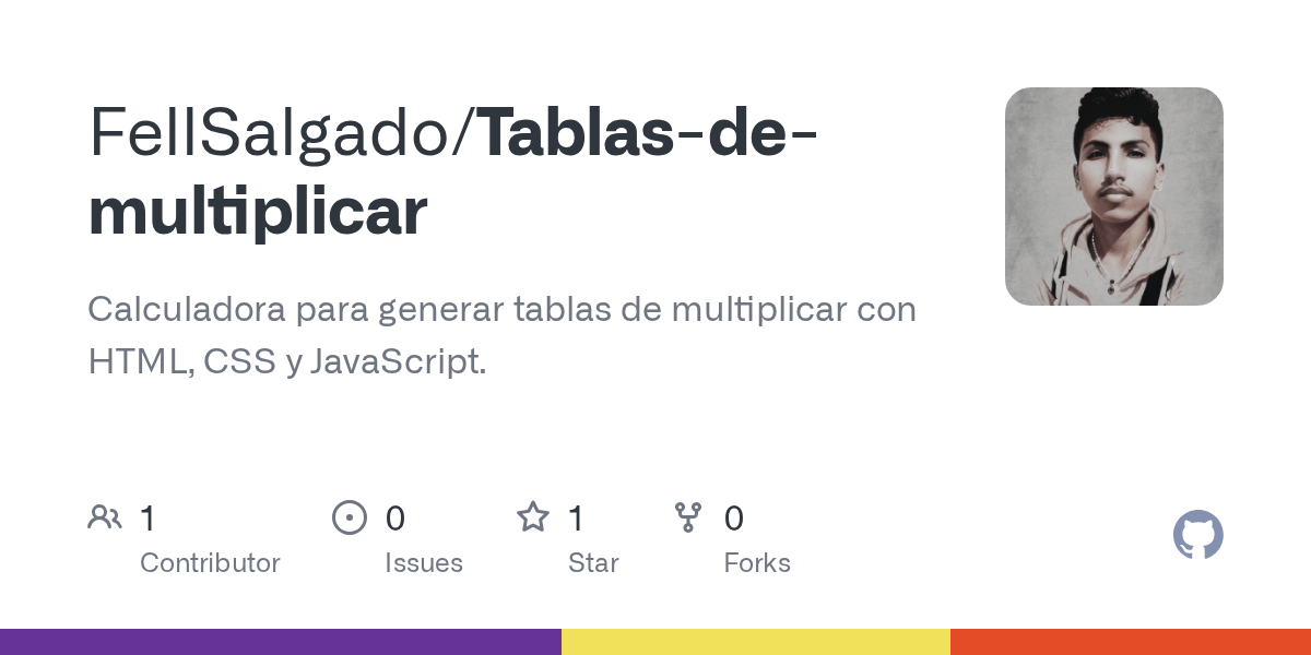 GitHub FellSalgado/Tablasdemultiplicar Calculadora para generar