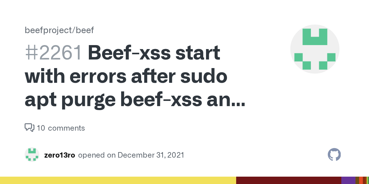 Beefxss start with errors after sudo apt purge beefxss and sudo apt