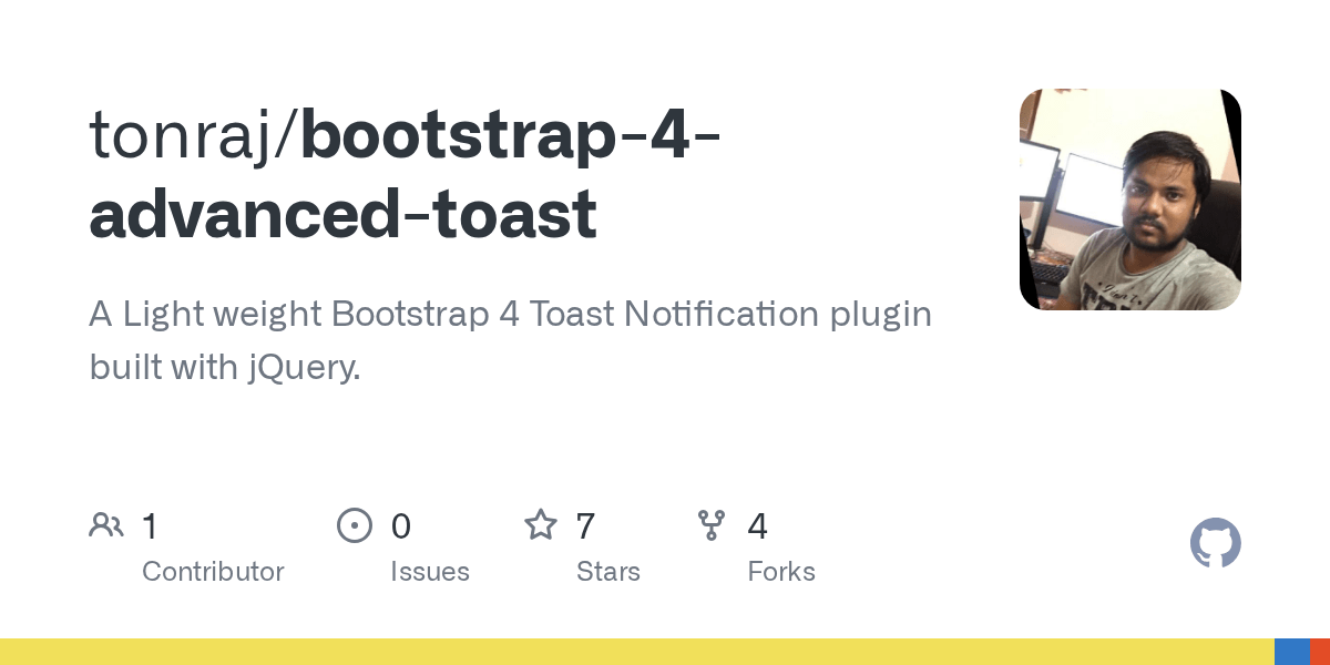 GitHub tonraj/bootstrap4advancedtoast A Light weight Bootstrap 4