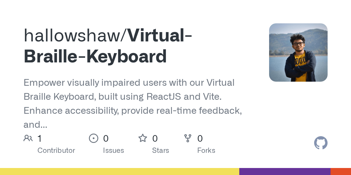 GitHub hallowshaw/VirtualBrailleKeyboard