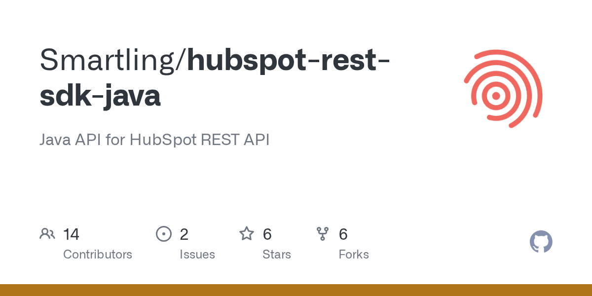 GitHub Smartling/hubspotrestsdkjava Java API for HubSpot REST API