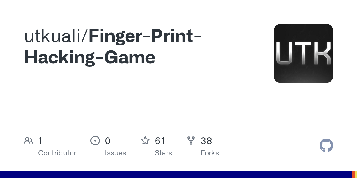 GitHub utkuali/FingerPrintHackingGame
