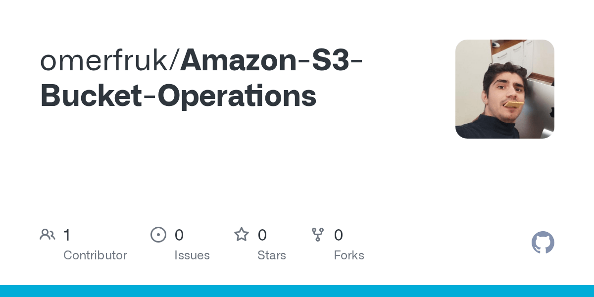 GitHub omerfruk/AmazonS3BucketOperations