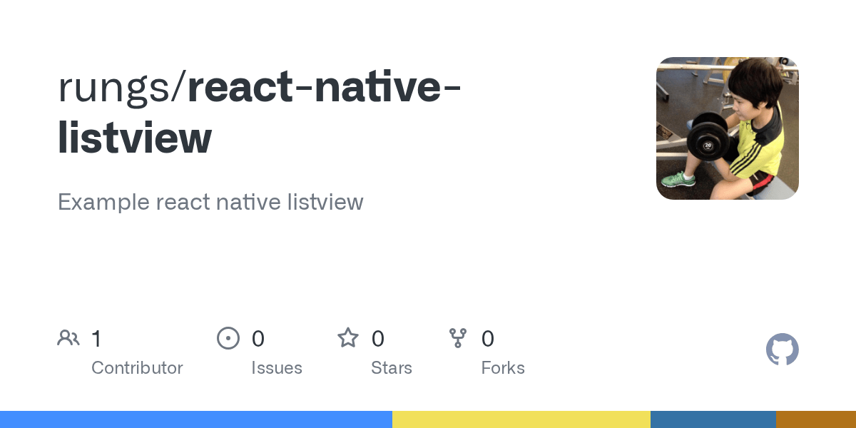 GitHub rungs/reactnativelistview Example react native listview