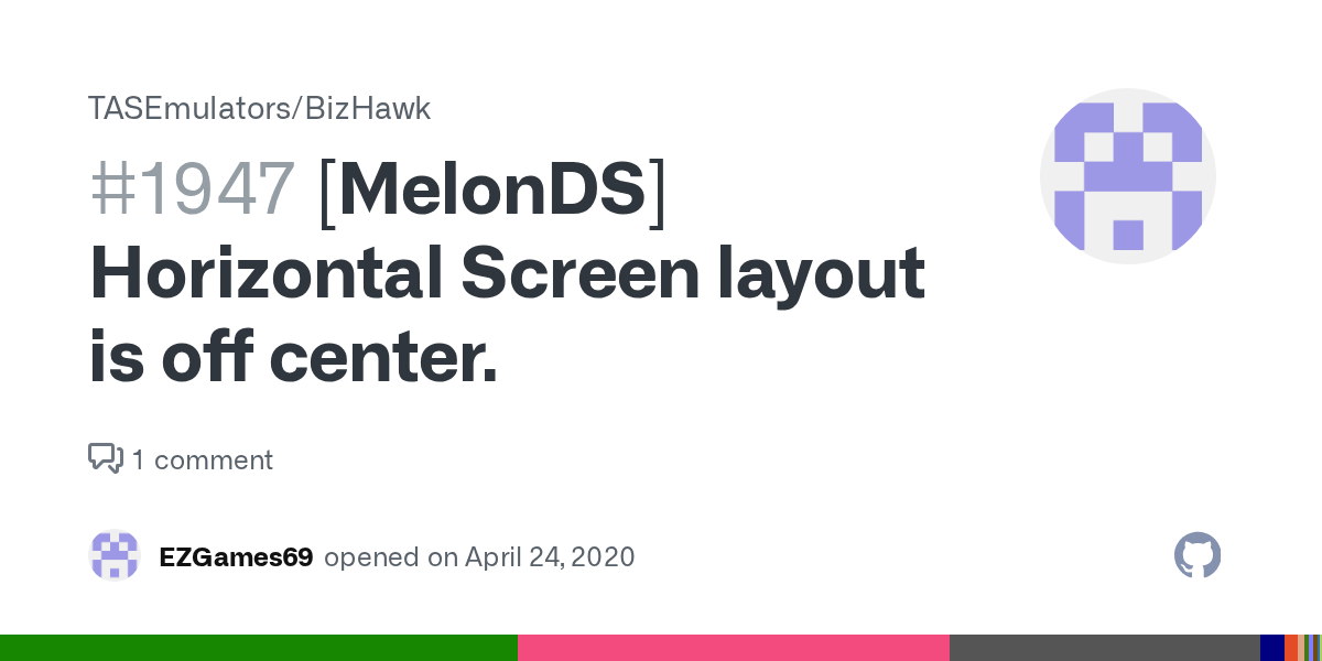 [MelonDS] Horizontal Screen layout is off center. · Issue 1947 · · GitHub