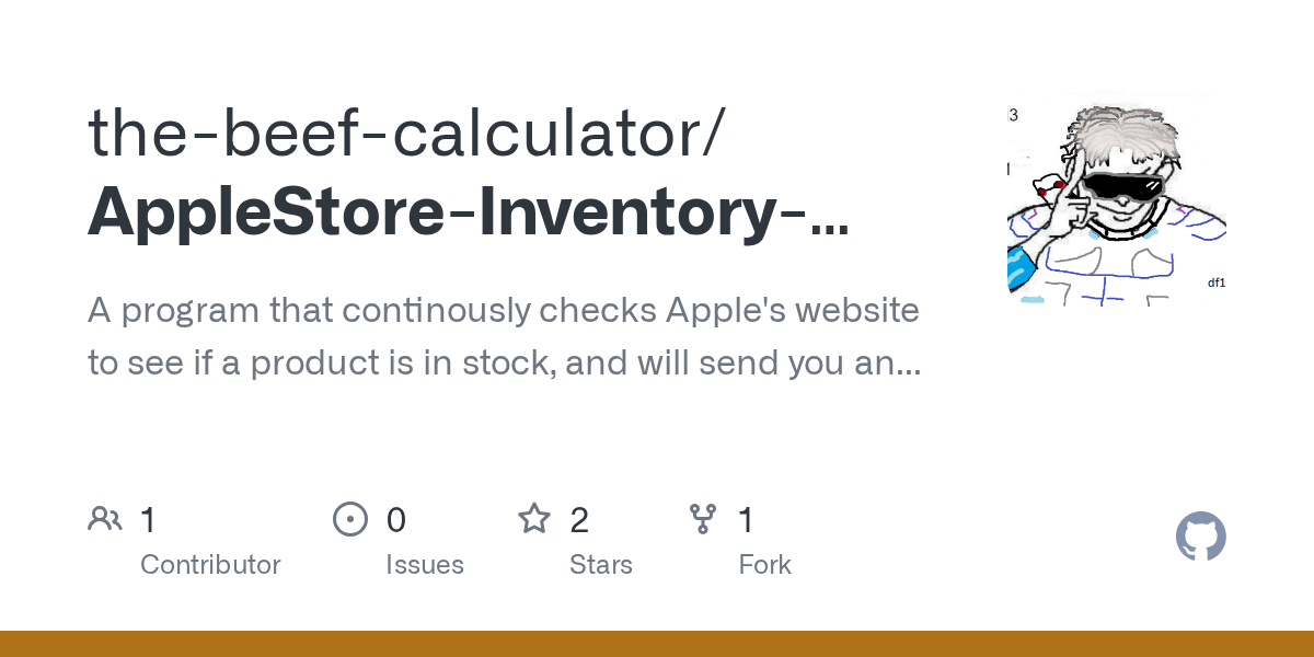 GitHub thebeefcalculator/AppleStoreInventoryChecker Program that