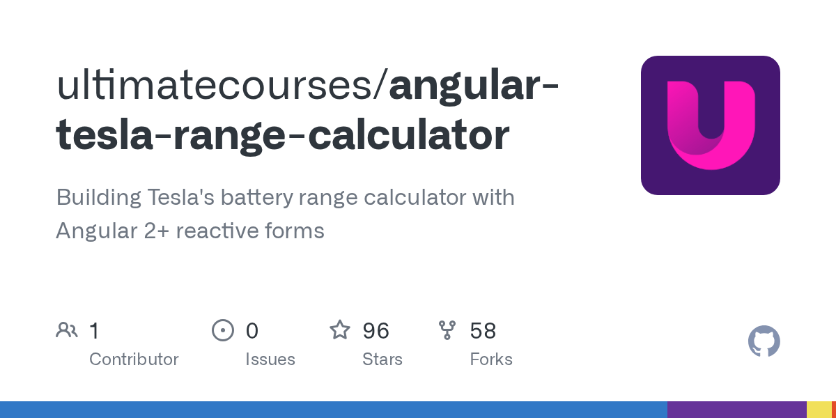 GitHub ultimatecourses/angularteslarangecalculator Building Tesla