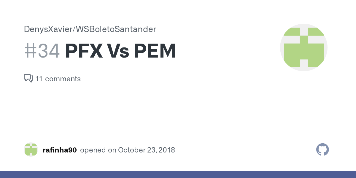 PFX Vs PEM · Issue 34 · DenysXavier/WSBoletoSantander · GitHub