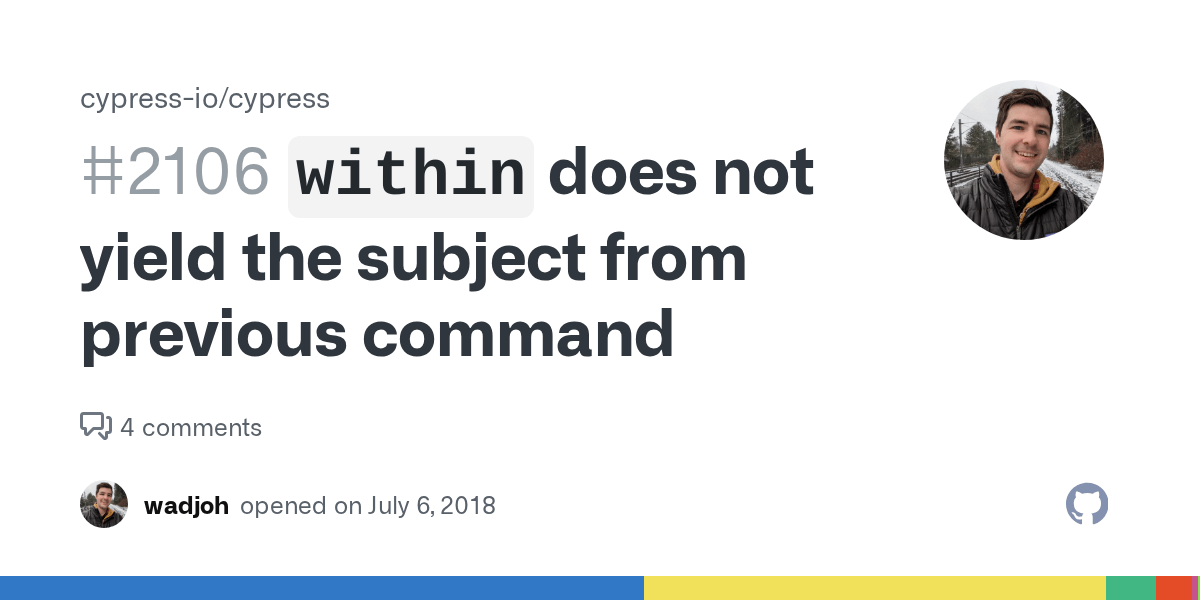 `within` does not yield the subject from previous command · Issue 2106