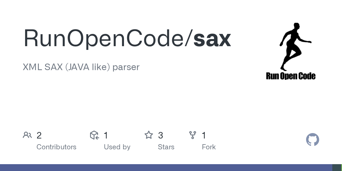 GitHub RunOpenCode/sax XML SAX (JAVA like) parser