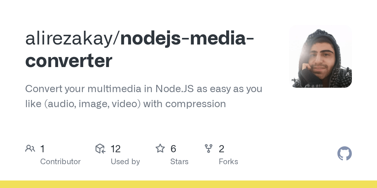 GitHub alirezakay/nodejsmediaconverter Convert your multimedia in